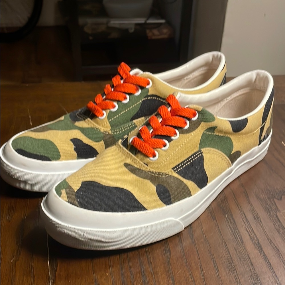 Bape Sneakers with Orange Laces